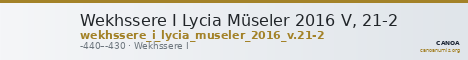 Wekhssere I Lycia Müseler 2016 V, 21-2 — CANOA