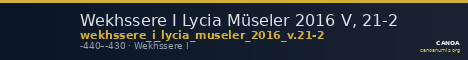 Wekhssere I Lycia Müseler 2016 V, 21-2 — CANOA
