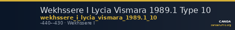 Wekhssere I Lycia Vismara 1989.1 Type 10 — CANOA