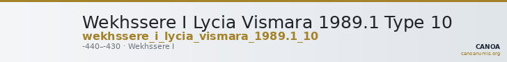 Wekhssere I Lycia Vismara 1989.1 Type 10 — CANOA