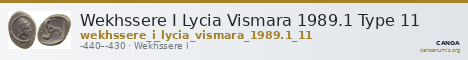 Wekhssere I Lycia Vismara 1989.1 Type 11 — CANOA
