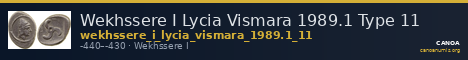 Wekhssere I Lycia Vismara 1989.1 Type 11 — CANOA