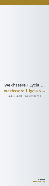 Wekhssere I Lycia Vismara 1989.1 Type 4 — CANOA