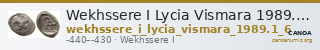 Wekhssere I Lycia Vismara 1989.1 Type 6 — CANOA