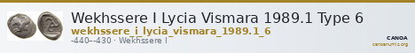 Wekhssere I Lycia Vismara 1989.1 Type 6 — CANOA