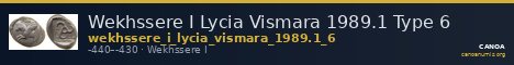 Wekhssere I Lycia Vismara 1989.1 Type 6 — CANOA