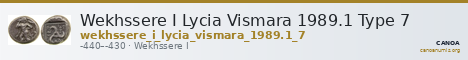 Wekhssere I Lycia Vismara 1989.1 Type 7 — CANOA