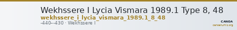 Wekhssere I Lycia Vismara 1989.1 Type 8, 48 — CANOA