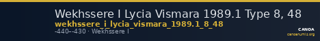 Wekhssere I Lycia Vismara 1989.1 Type 8, 48 — CANOA