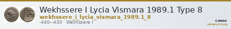 Wekhssere I Lycia Vismara 1989.1 Type 8 — CANOA