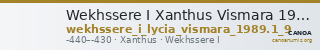 Wekhssere I Xanthus Vismara 1989.1 Type 9 — CANOA