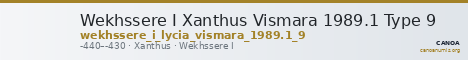 Wekhssere I Xanthus Vismara 1989.1 Type 9 — CANOA