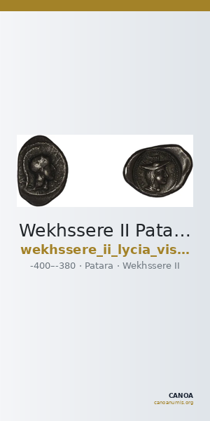 Wekhssere II Patara Vismara 1989.1 Type 13 — CANOA