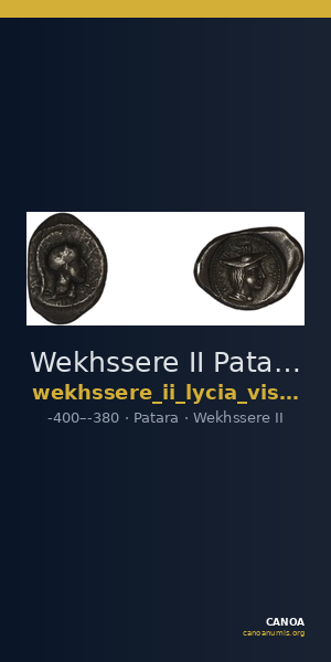 Wekhssere II Patara Vismara 1989.1 Type 13 — CANOA