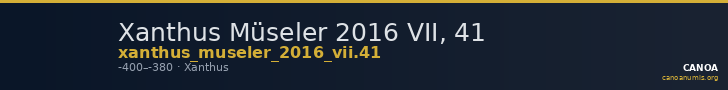 Xanthus Müseler 2016 VII, 41 — CANOA