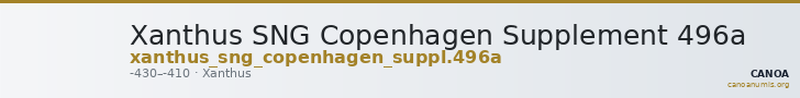 Xanthus SNG Copenhagen Supplement 496a — CANOA
