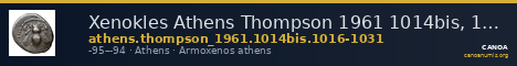 Xenokles Athens Thompson 1961 1014bis, 1016-1031 — CANOA