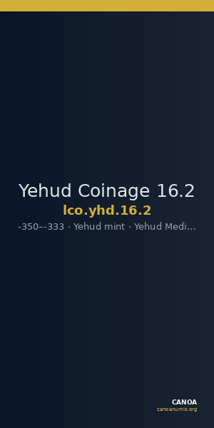 Yehud Coinage 16.2 — CANOA