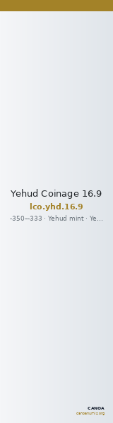 Yehud Coinage 16.9 — CANOA