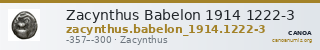 Zacynthus Babelon 1914 1222-3 — CANOA