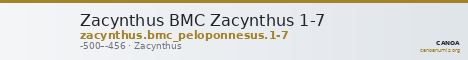 Zacynthus BMC Zacynthus 1-7 — CANOA