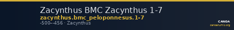 Zacynthus BMC Zacynthus 1-7 — CANOA