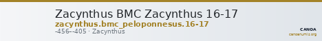 Zacynthus BMC Zacynthus 16-17 — CANOA