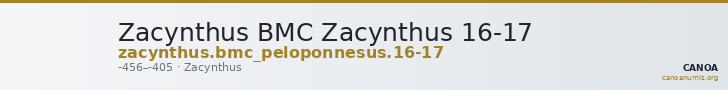 Zacynthus BMC Zacynthus 16-17 — CANOA