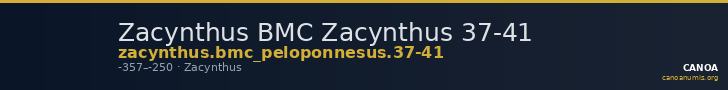 Zacynthus BMC Zacynthus 37-41 — CANOA