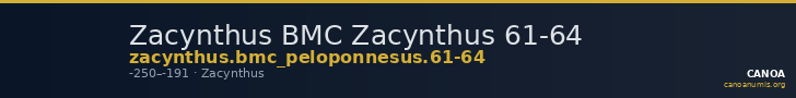Zacynthus BMC Zacynthus 61-64 — CANOA