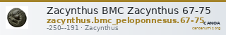 Zacynthus BMC Zacynthus 67-75 — CANOA