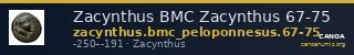 Zacynthus BMC Zacynthus 67-75 — CANOA