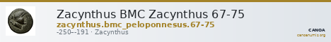 Zacynthus BMC Zacynthus 67-75 — CANOA