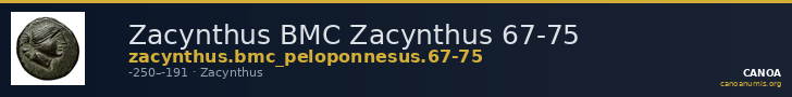 Zacynthus BMC Zacynthus 67-75 — CANOA
