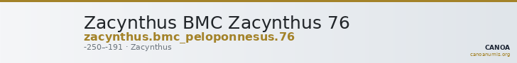Zacynthus BMC Zacynthus 76 — CANOA