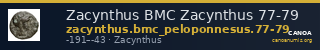 Zacynthus BMC Zacynthus 77-79 — CANOA