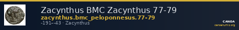 Zacynthus BMC Zacynthus 77-79 — CANOA