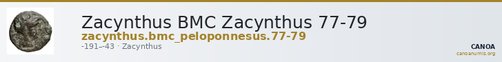 Zacynthus BMC Zacynthus 77-79 — CANOA