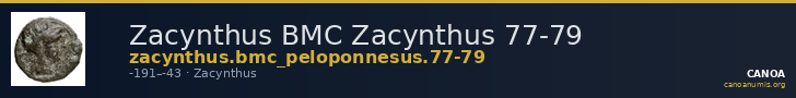 Zacynthus BMC Zacynthus 77-79 — CANOA