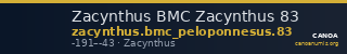 Zacynthus BMC Zacynthus 83 — CANOA
