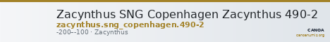 Zacynthus SNG Copenhagen Zacynthus 490-2 — CANOA