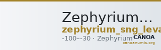 Zephyrium SNG Levante 898-9 — CANOA