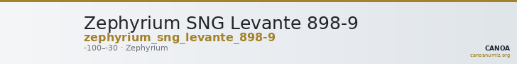 Zephyrium SNG Levante 898-9 — CANOA