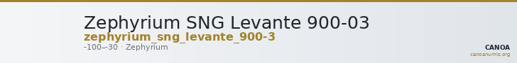 Zephyrium SNG Levante 900-03 — CANOA