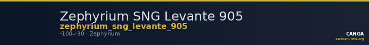 Zephyrium SNG Levante 905 — CANOA