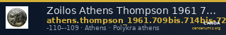 Zoilos Athens Thompson 1961 709bis, 714bis-722bis — CANOA