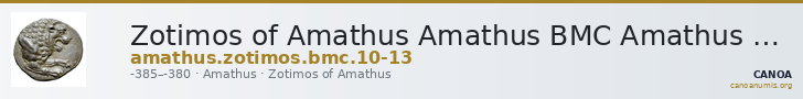 Zotimos of Amathus Amathus BMC Amathus 10-13 — CANOA