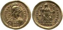 RIC X Theodosius II (East) 202
