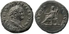 RIC II, Part 1 (second edition) Vespasian 1062 reverse
