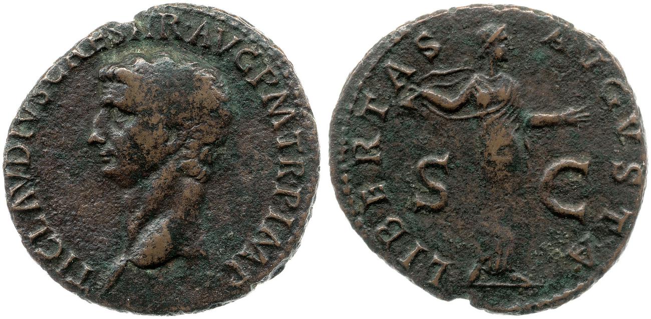 RIC I (second edition) Claudius 97, аверс, bm